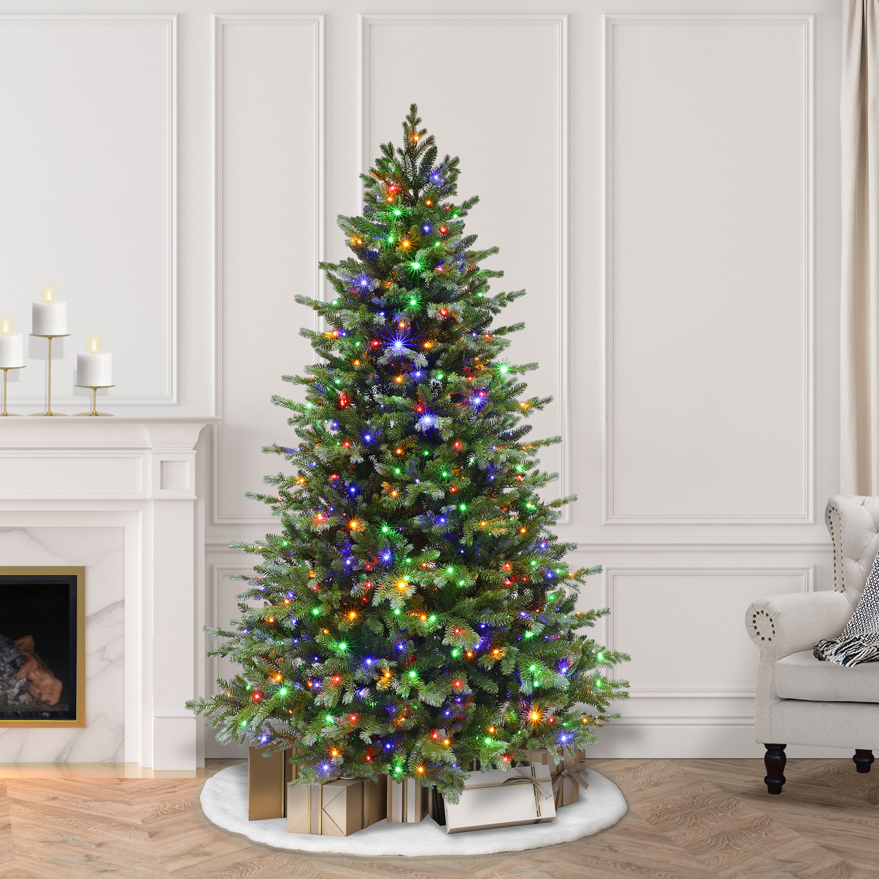 6.5' Pre-Lit Linden Fir Tree